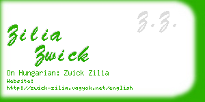 zilia zwick business card